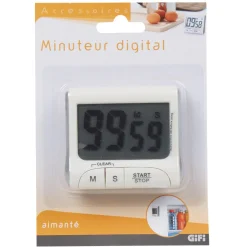 Gifi Minuteur digital blanc New