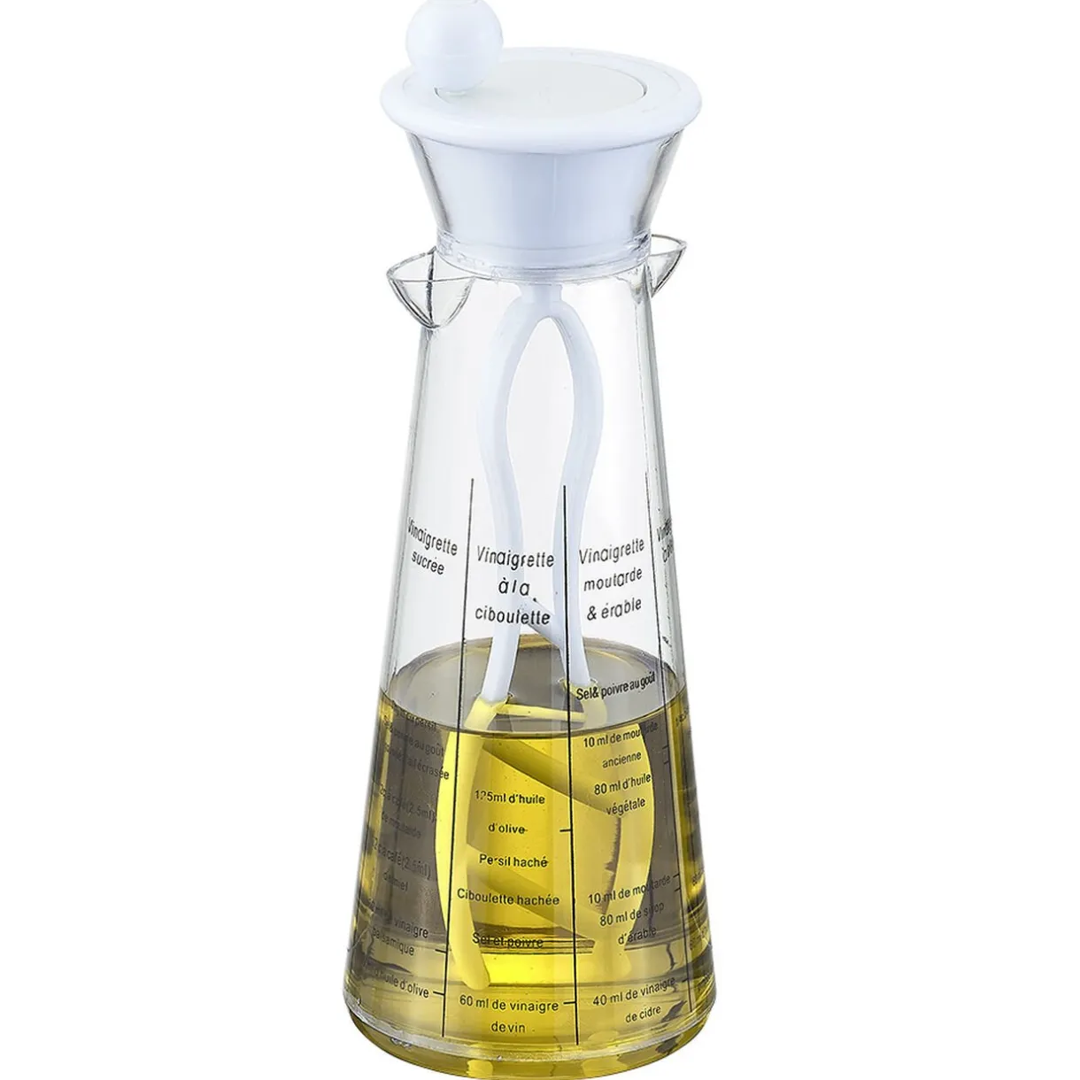 Gifi Mélangeur à vinaigrette blanc transparent