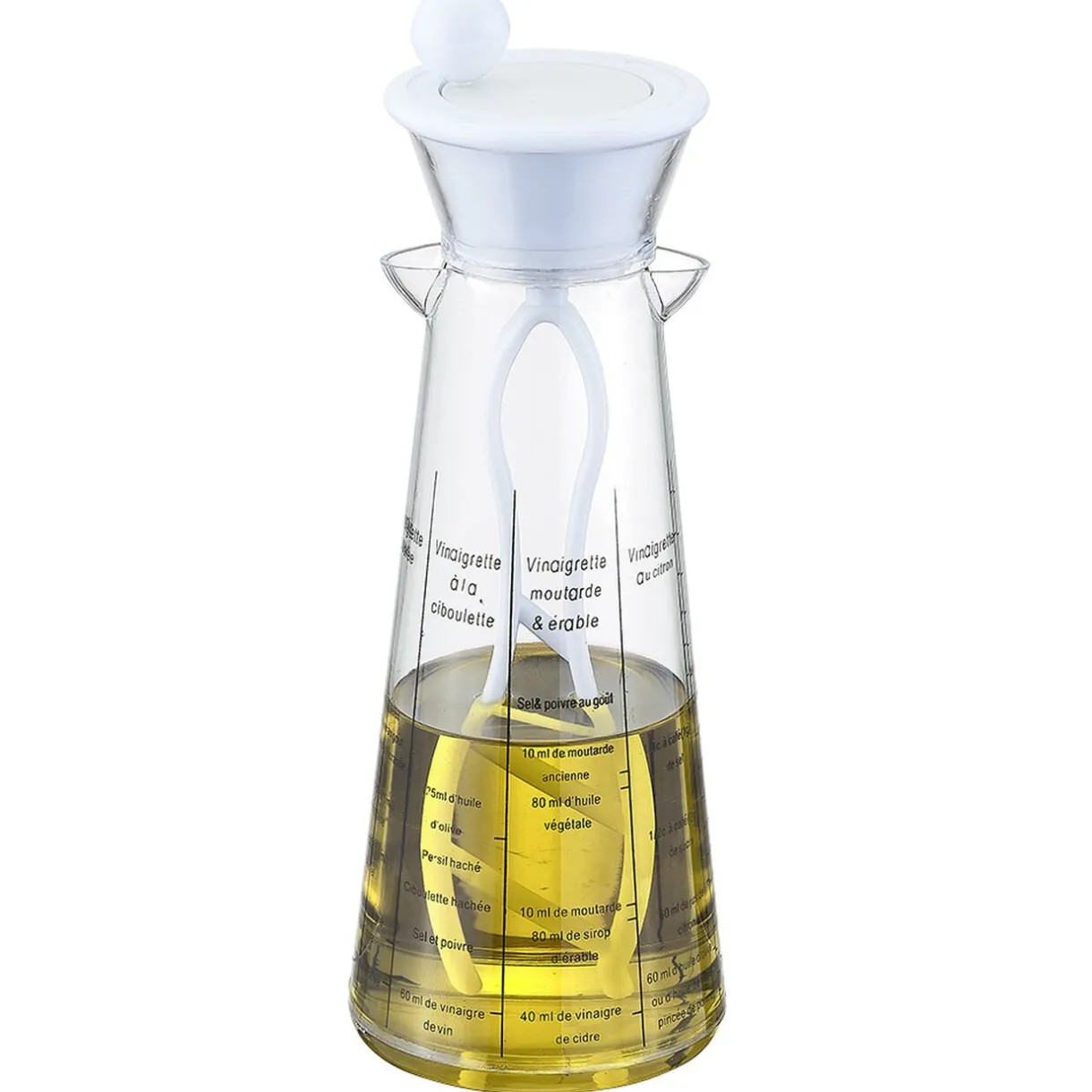 Gifi Mélangeur à vinaigrette blanc transparent