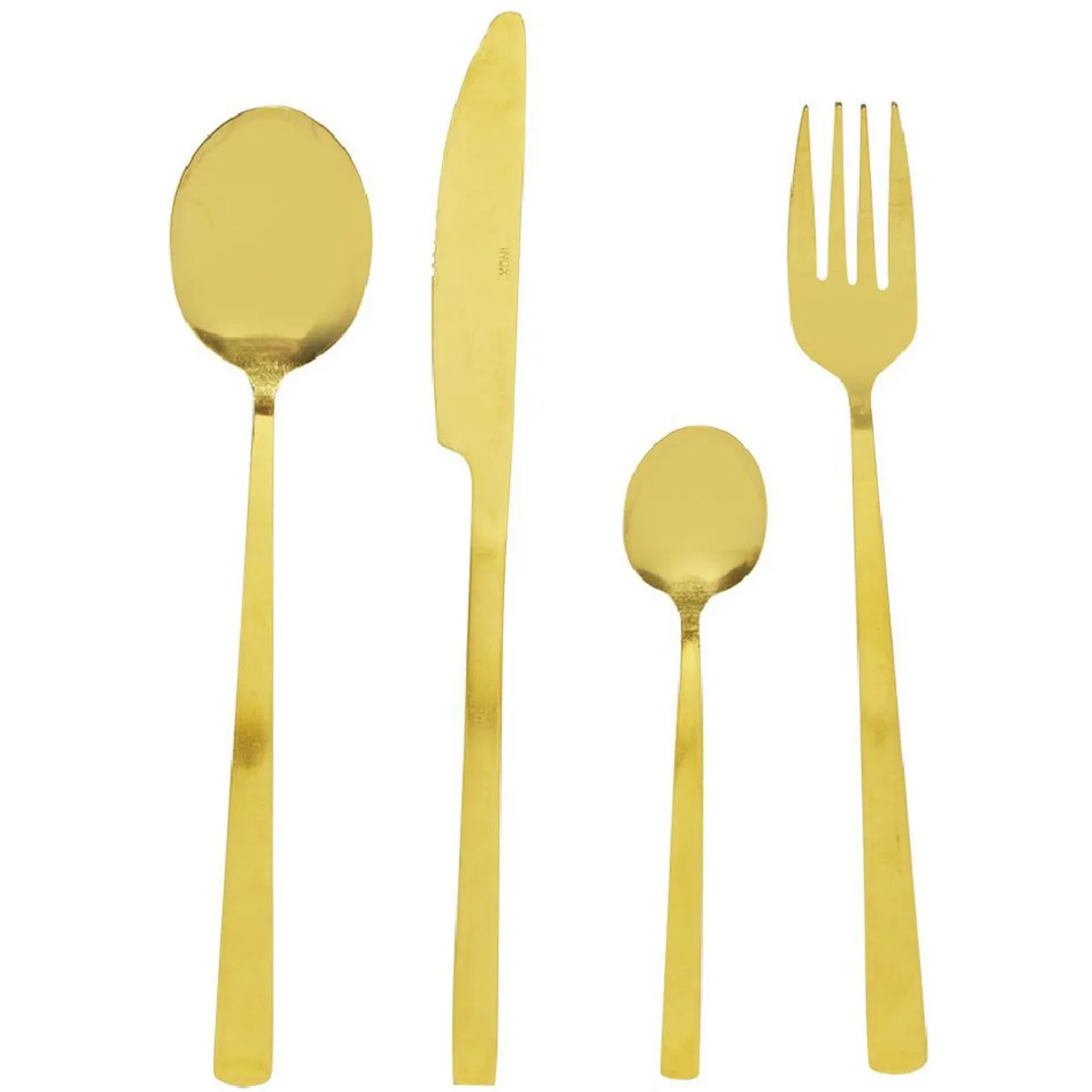 Gifi Ménagère 16 couverts inox doré