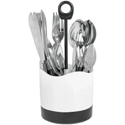 Gifi Ménagère 24 pièces avec support noir blanc