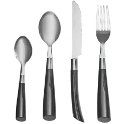 Gifi Ménagère 24 pièces avec support noir blanc