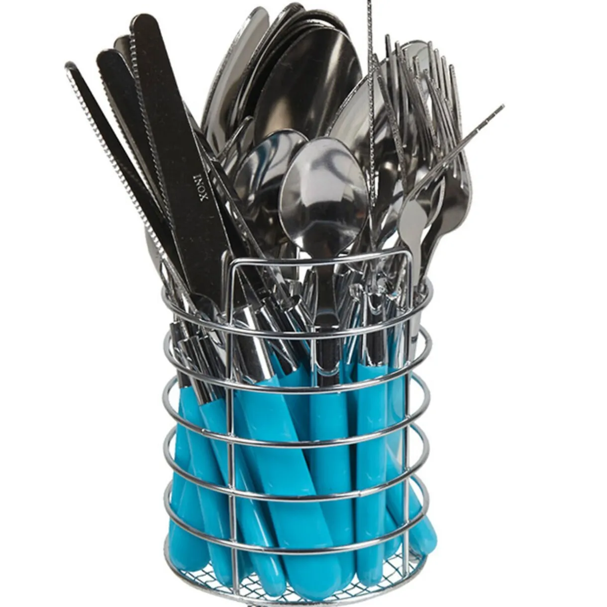 Gifi Ménagère 24 pièces bleu fluo Clearance