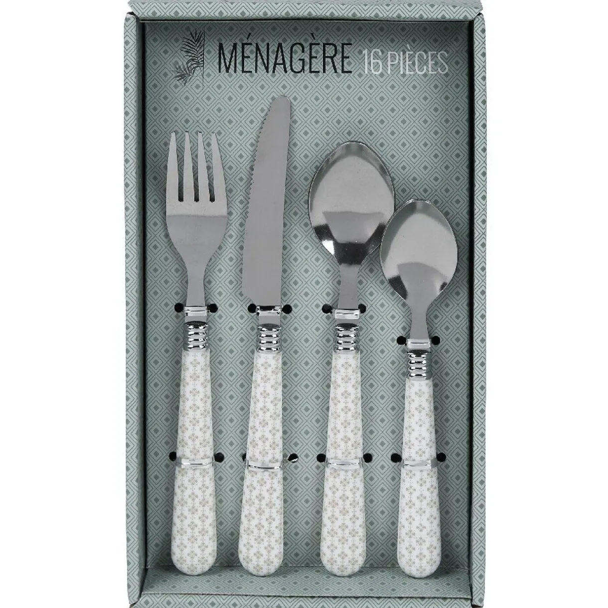 Gifi Ménagère 16 pièces design oreige Discount