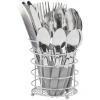 Gifi Ménagère 24 pièces gris et son panier