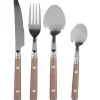 Gifi Ménagère 16 pièces inox manche plastique taupe
