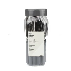 Gifi Ménagère 24 pièces inox manche antidérapant soft touch gris