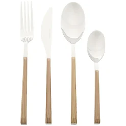 Gifi Ménagère 16 pièces manche imitation bois pour 4 personnes