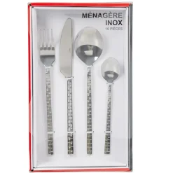 Gifi Ménagère 16 pièces manche motif damassé Best
