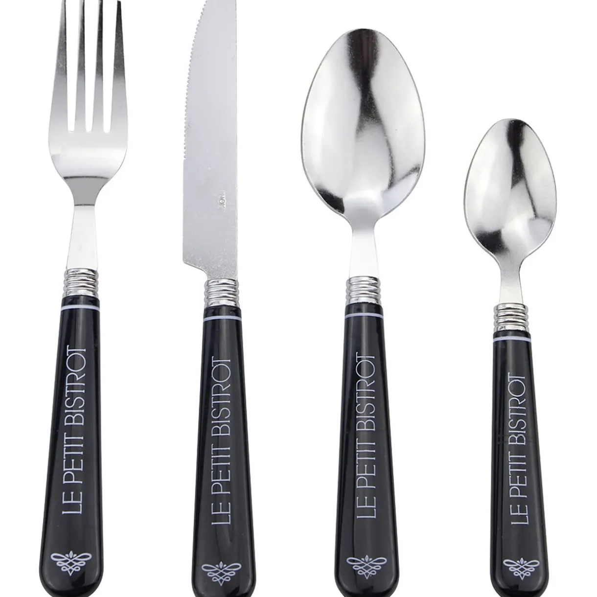 Gifi Ménagère 24 pièces noir le petit bistrot