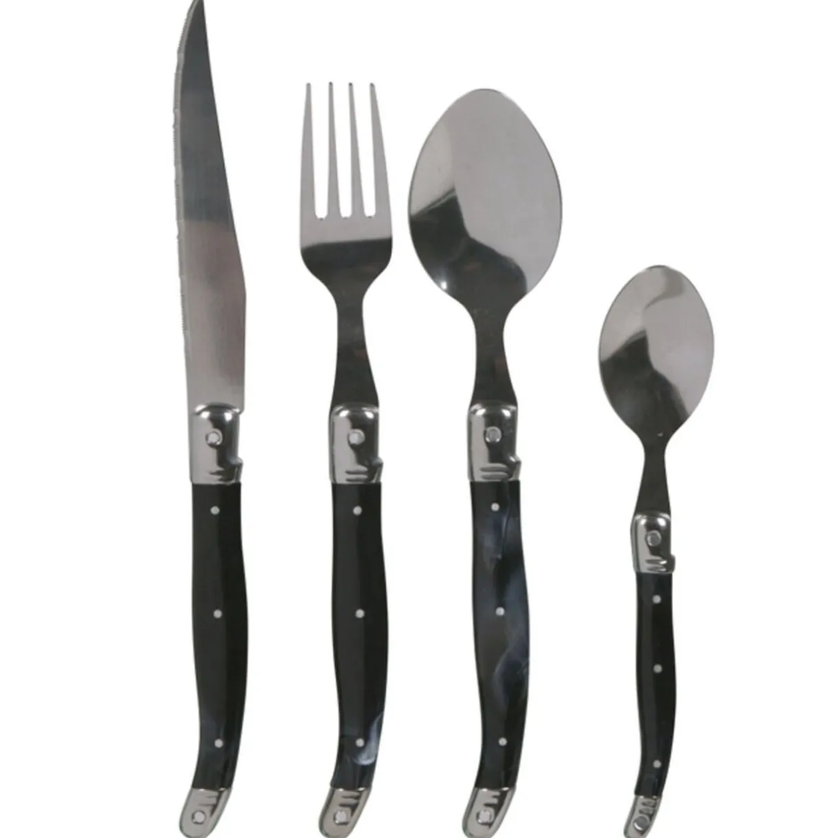 Gifi Ménagère 24 pièces noire Muranu Outlet
