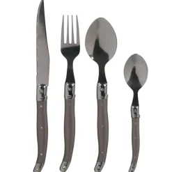 Gifi Ménagère 24 pièces taupe Muranu Discount