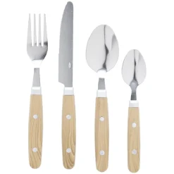 Gifi Ménagère bistrot 24 pièces effet bois
