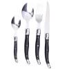 Gifi Ménagère inox manche noir 24 pièces