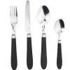 Gifi Ménagère inox manche noir 24 pièces New