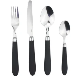 Gifi Ménagère inox manche noir 24 pièces New