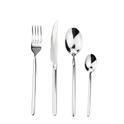 Gifi Ménagère moderne en inox 24 pièces