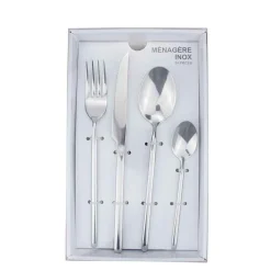 Gifi Ménagère moderne en inox 24 pièces