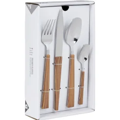 Gifi Ménagère scandinave 24 pièces effet bois
