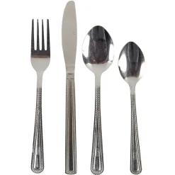 Gifi Ménagère XXL inox 100 pièces avec range couverts plastique