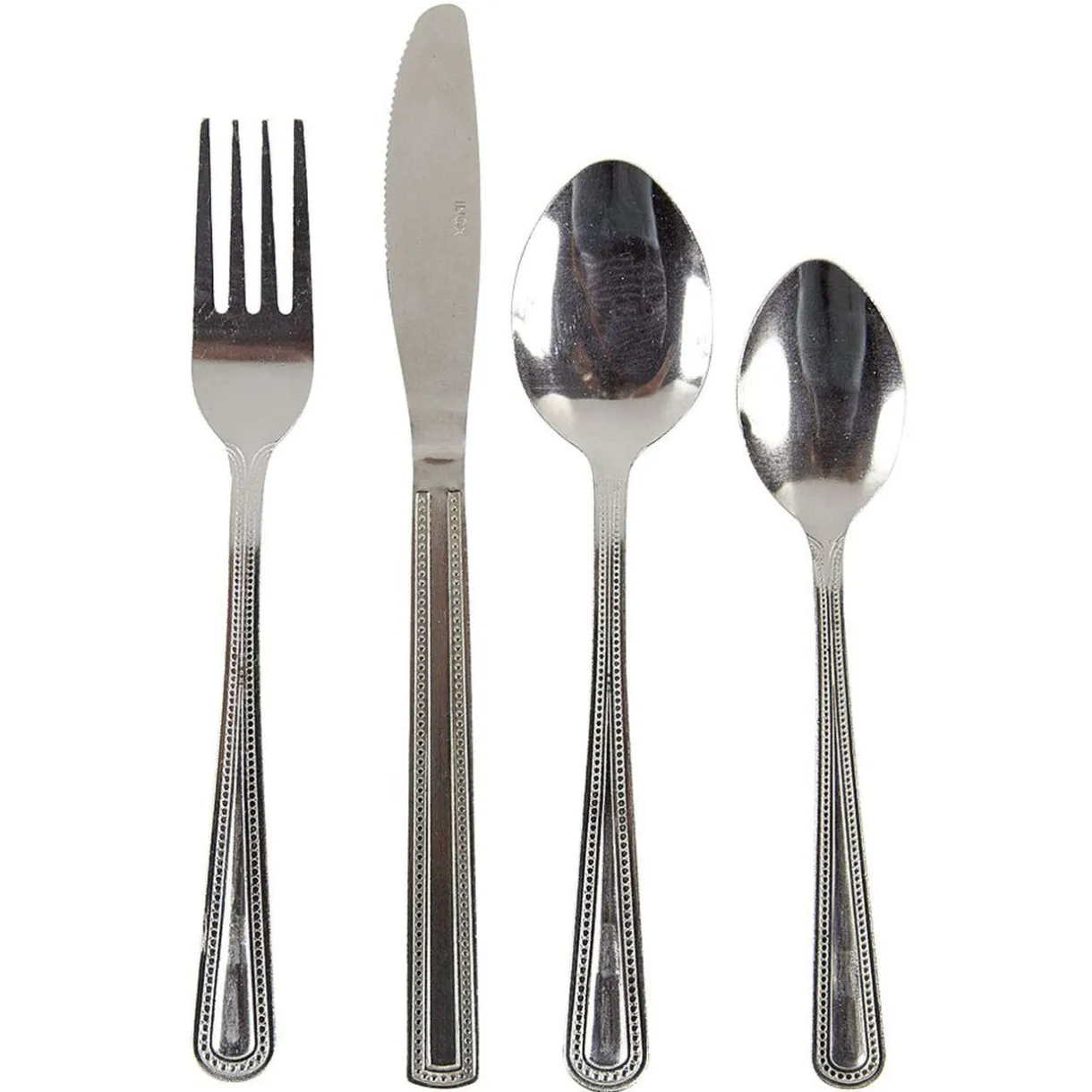 Gifi Ménagère XXL inox 100 pièces avec range couverts plastique