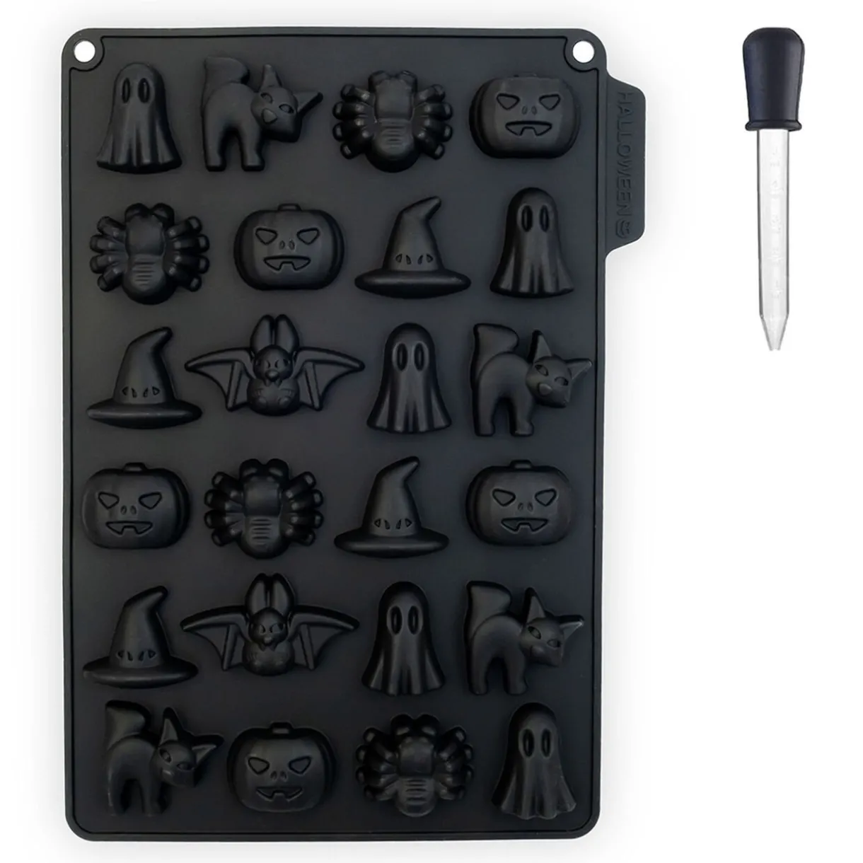 Gifi Moule à bonbons et pipette Halloween noir Best