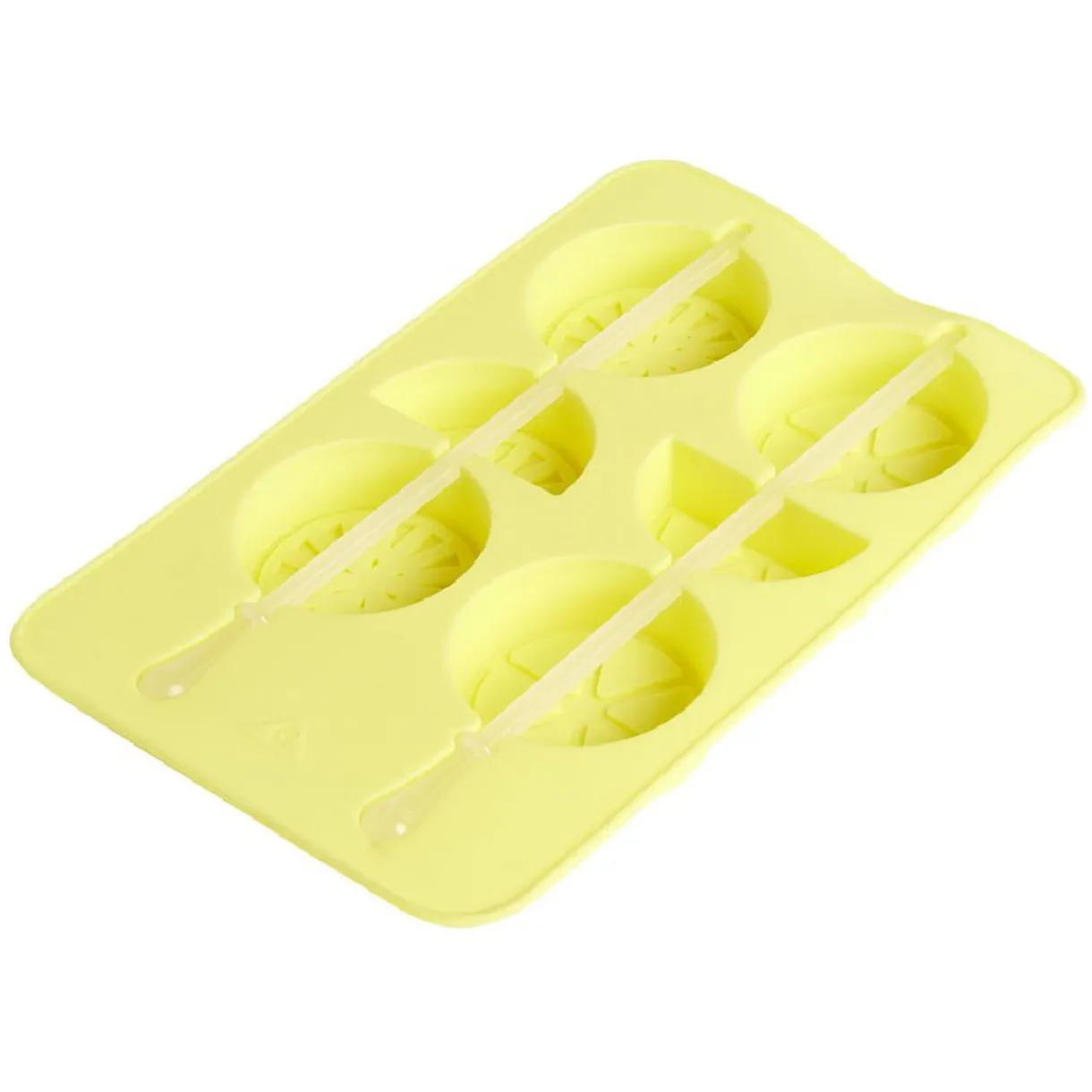 Gifi Moule à glaçon brochette forme citron-silicone jaune 18,3x11,4xH1,5cm