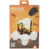 Gifi Moule à glaçons tête de mort silicone noir