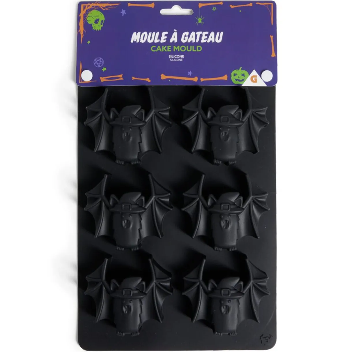 Gifi Moule à gâteau Halloween silicone forme araignée 27x18xH3cm Hot