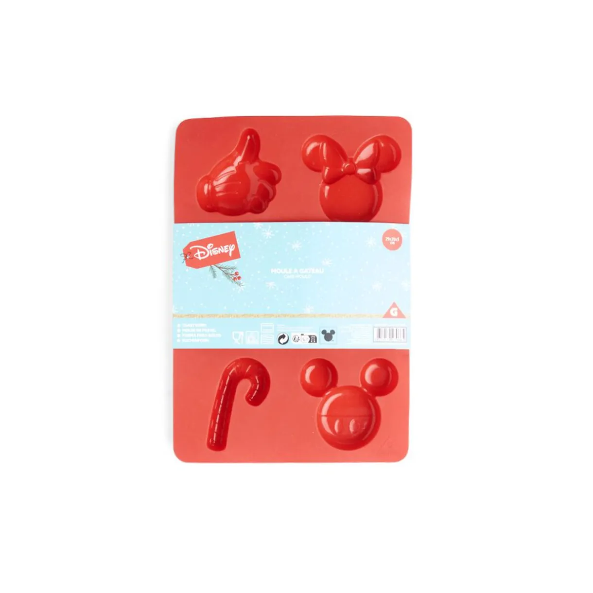 Gifi Moule à gâteau Mickey Disney silicone rouge 29x20xH3cm Clearance