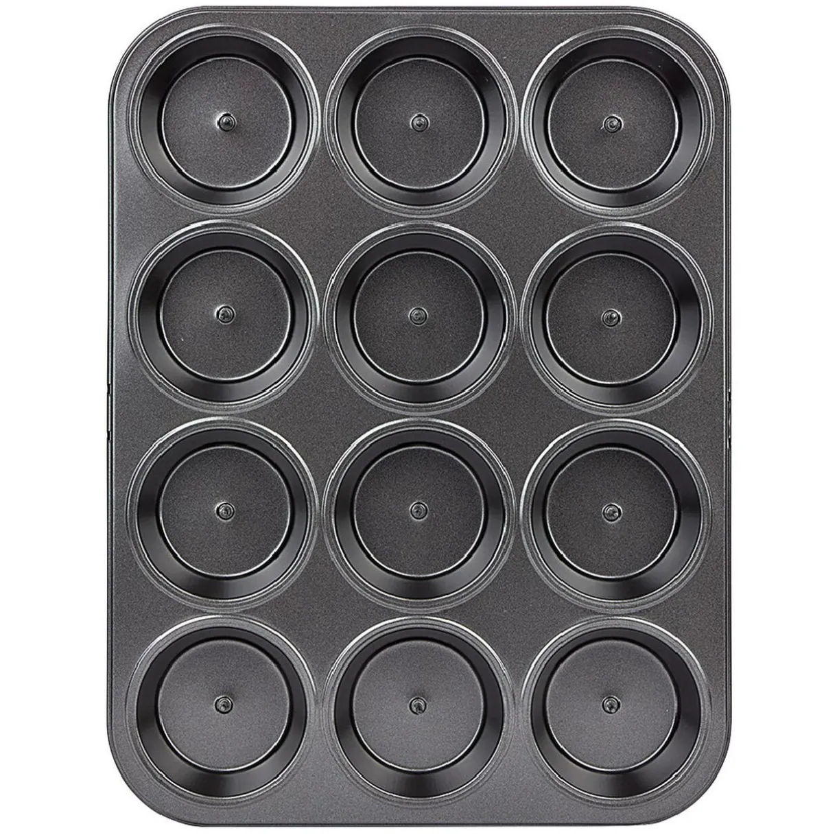 Gifi Moule à muffin coeur coulant en métal x12