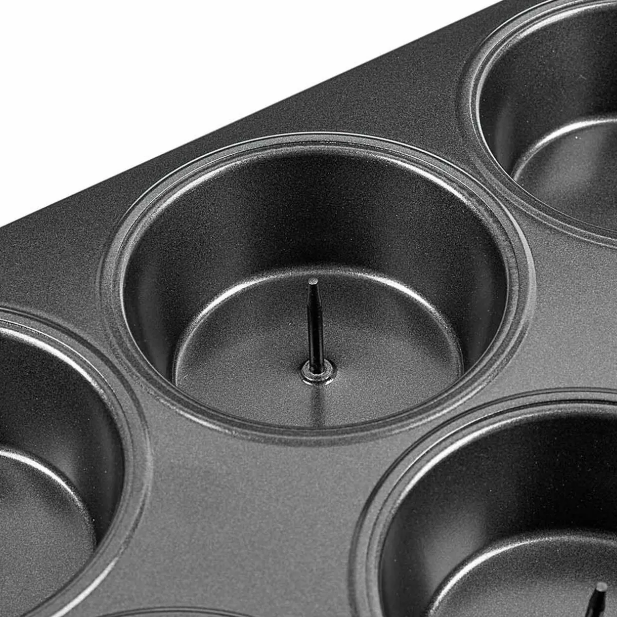 Gifi Moule à muffin coeur coulant en métal x12