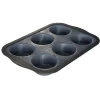 Gifi Moule à muffins gris et noir x6 Hot
