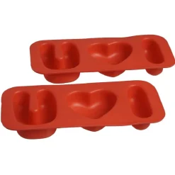 Gifi Moule patisserie en silicone forme coeur Love U x2