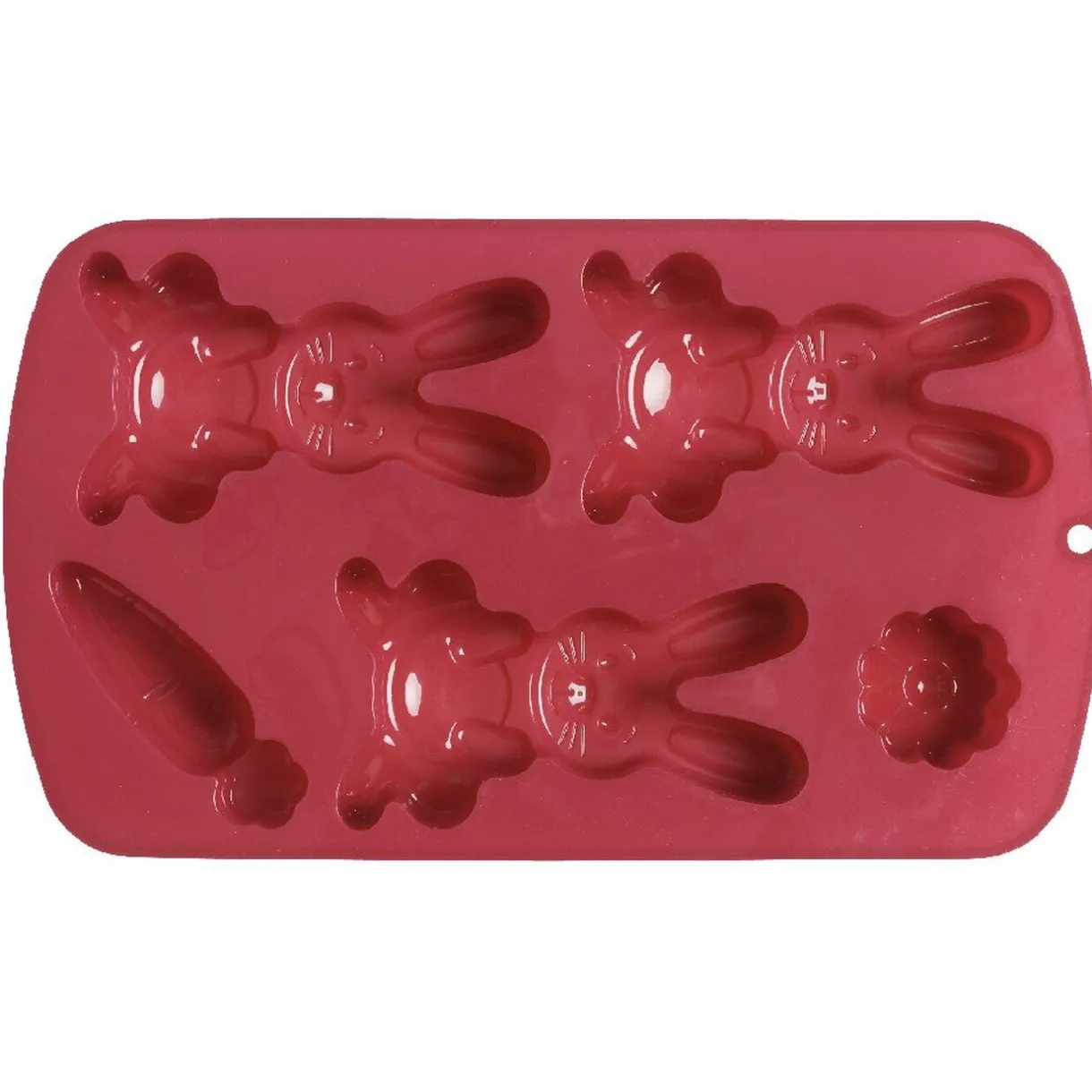 Gifi Moule pour chocolats de pâques 3 lapins fleur et carotte Hot