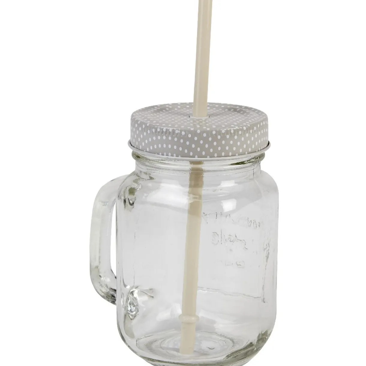 Gifi Mug bocal transparent avec paille Hot