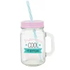Gifi Mug bocal transparent avec paille New
