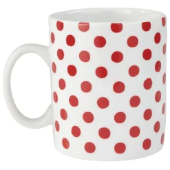 Gifi Mug classique blanc motifs pois rouges 35 cl