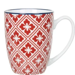 Gifi Mug design carreaux de ciment rouge blanc Hot