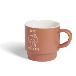Gifi Mug empilables en céramique motifs et couleurs assorties 300ml - 4 pièces Online