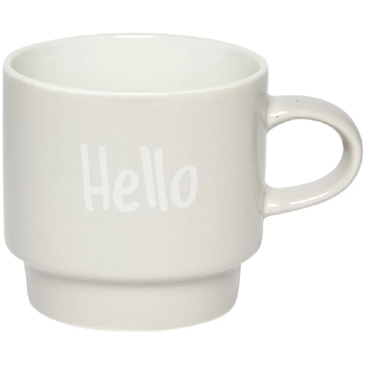 Gifi Mug en faïence avec support en métal x4
