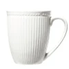 Gifi Mug en porcelaine Colombe blanc strié 330ml H10,5cm Outlet