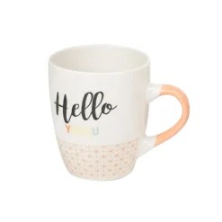 Gifi Mug en porcelaine orange avec inscription "Hello You" 33 cl Sale