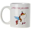 Gifi Mug imprimé humour licorne ou princesse New
