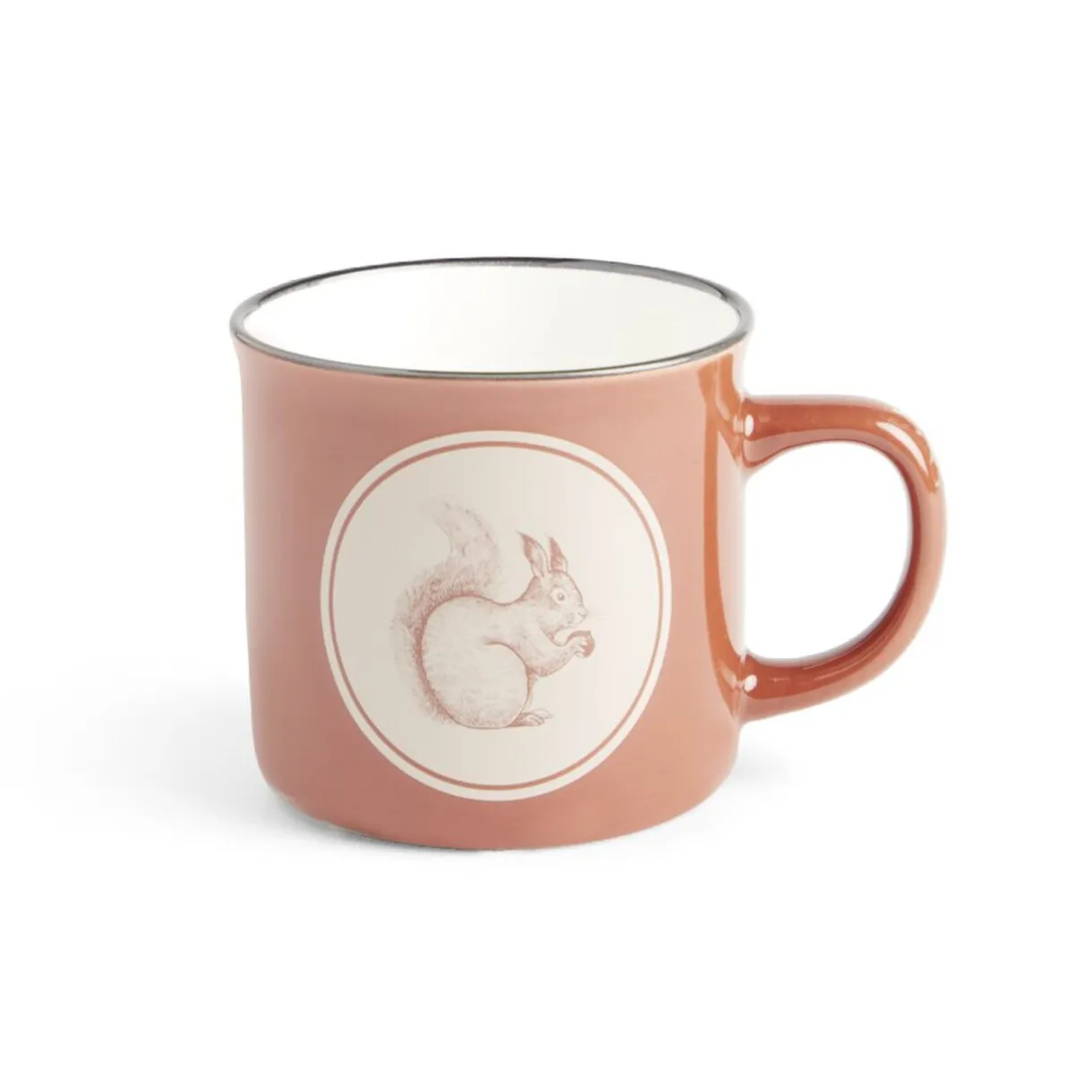 Gifi Mug motif écureuil en faïence marron 320ml