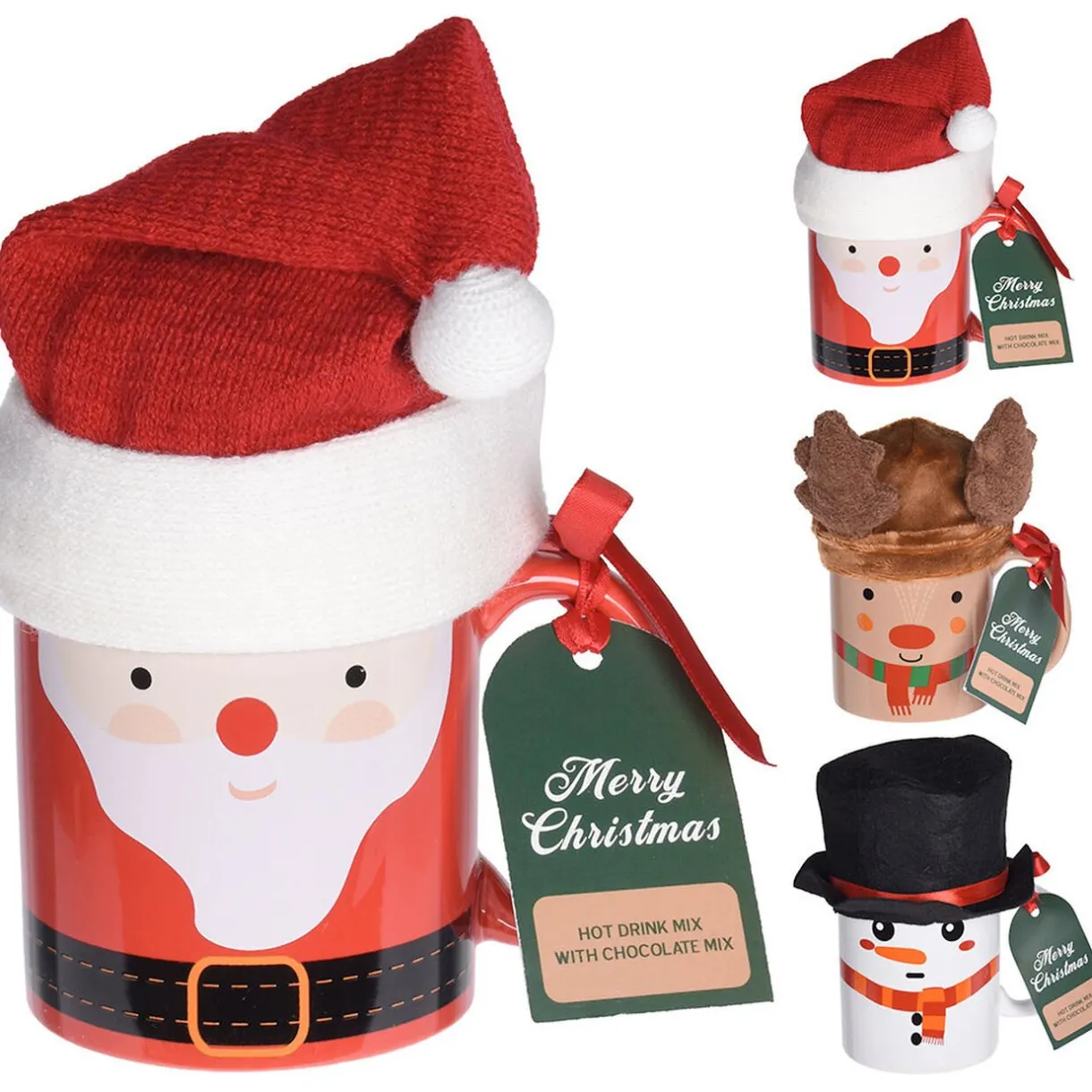 Gifi Mug Noël dolomite + préparation boisson au chocolat 3 modèles