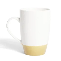 Gifi Mug porcelaine blanc et beige 500ml Clearance