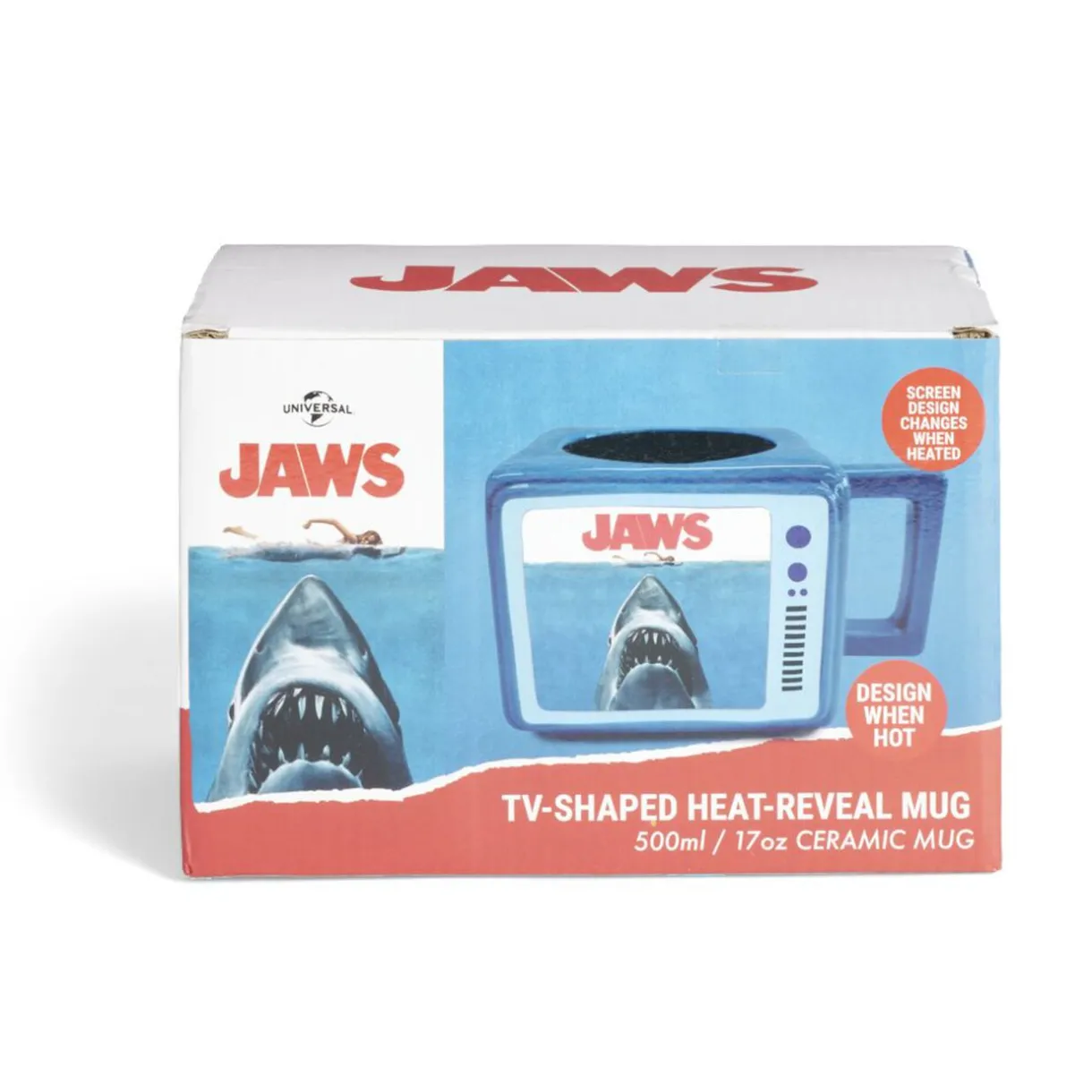 Gifi Mug thermoréactif requin Les dents de la mer forme TV bleu 500ml
