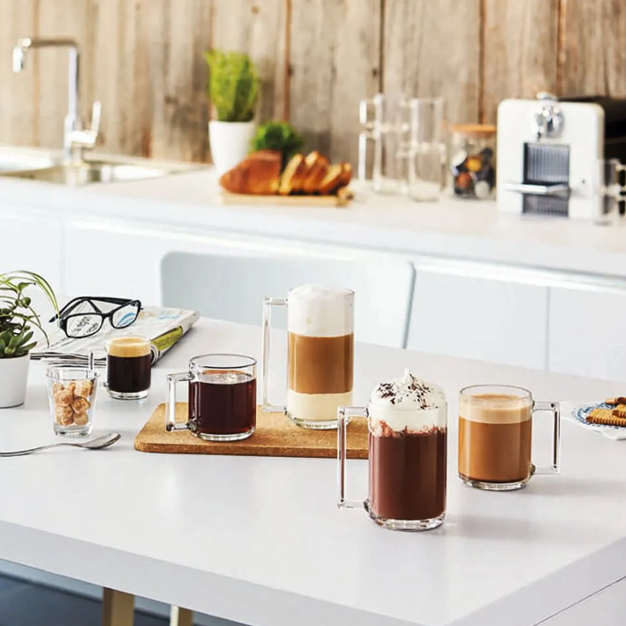 Gifi Mug transparent en verre trempé droit Luminarc 32 cl