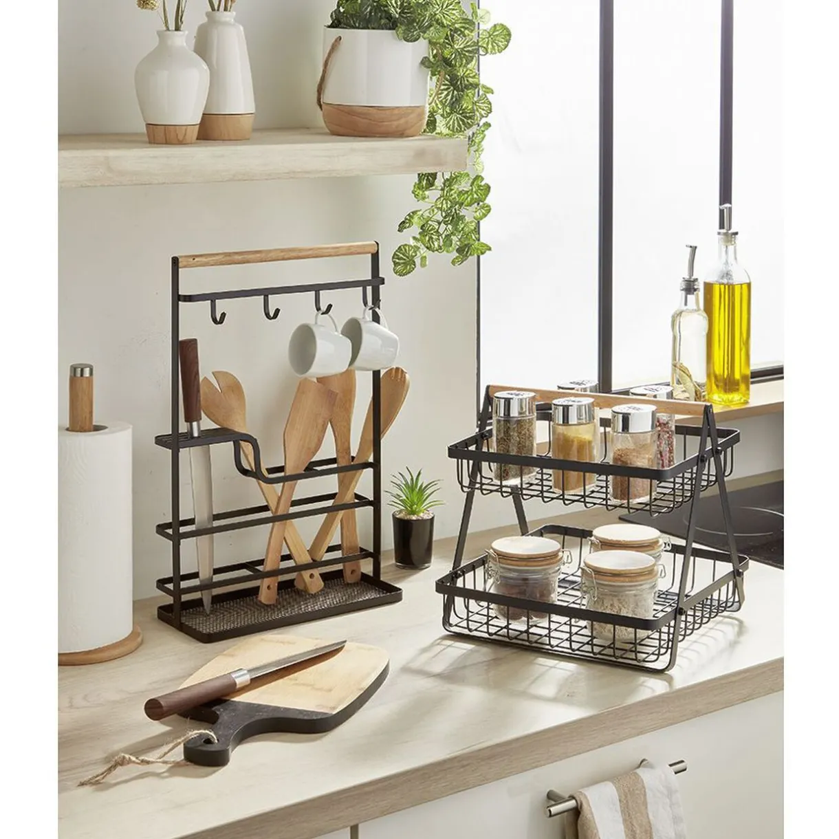 Gifi Organiseur de cuisine métal noir Clearance